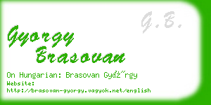 gyorgy brasovan business card